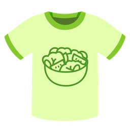 t-shirt and green salad