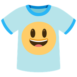 T-shirt and Grinning face with big eyes