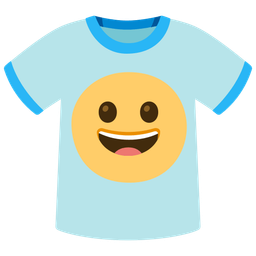 T-shirt and Grinning face