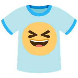 T-shirt and Grinning squinting face
