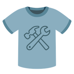 t-shirt and hammer and wrench