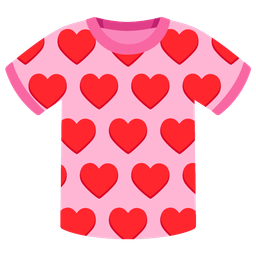 t-shirt and heart suit