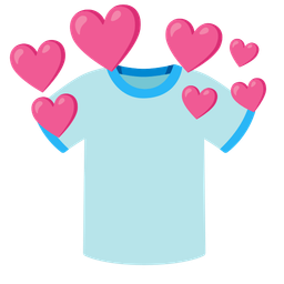 t-shirt and heart with arrow