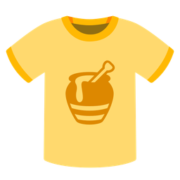 t-shirt and honey pot