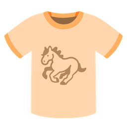 t-shirt and horse