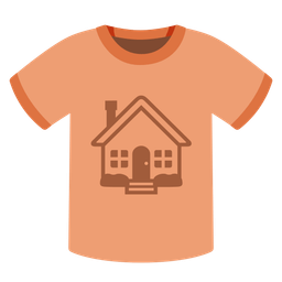 t-shirt and house