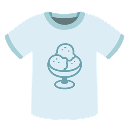 t-shirt and ice cream