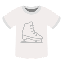 t-shirt and ice skate