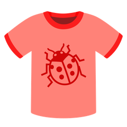 t-shirt and lady beetle