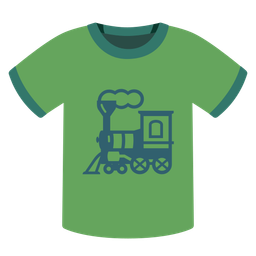 t-shirt and locomotive