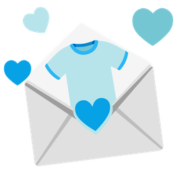 t-shirt and love letter