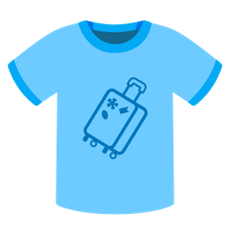 t-shirt and luggage