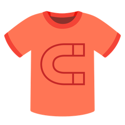 t-shirt and magnet
