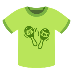 t-shirt and maracas
