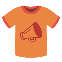 t-shirt and megaphone