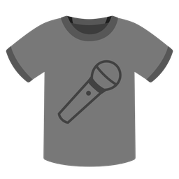 t-shirt and microphone