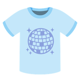 t-shirt and mirror ball