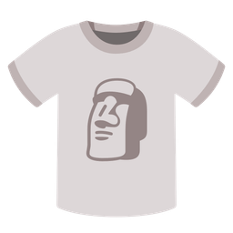 t-shirt and moai