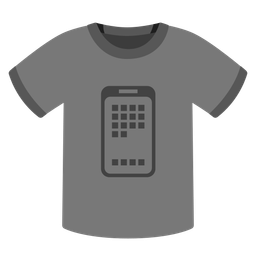 t-shirt and mobile phone