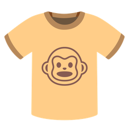 t-shirt and monkey face