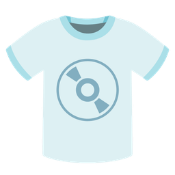 t-shirt and optical disk