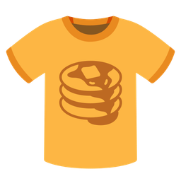 t-shirt and pancakes