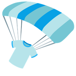 t-shirt and parachute