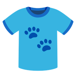 t-shirt and paw prints