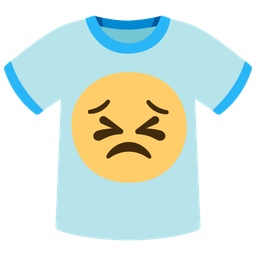 t-shirt and persevering face