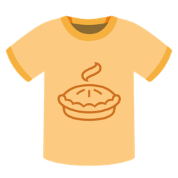t-shirt and pie