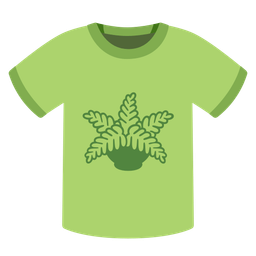 t-shirt and potted plant