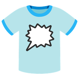 t-shirt and right anger bubble
