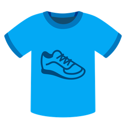 t-shirt and running shoe