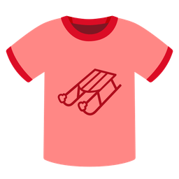 t-shirt and sled