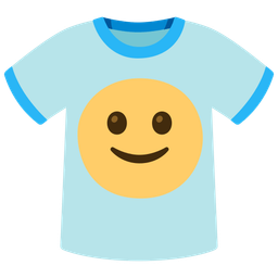 T-shirt and Slightly smiling face