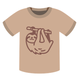t-shirt and sloth