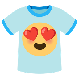 T-shirt and Smiling face with heart-eyes
