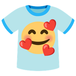 T-shirt and Smiling face with hearts