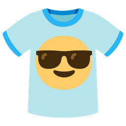 t-shirt and smiling face with sunglasses