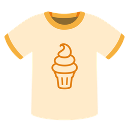 t-shirt and soft ice cream