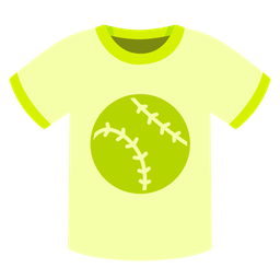 t-shirt and softball