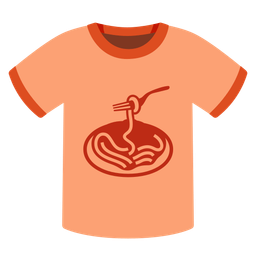 t-shirt and spaghetti