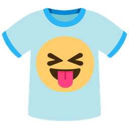 T-shirt and Squinting face with tongue