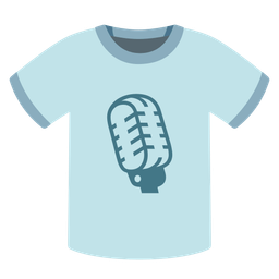 t-shirt and studio microphone