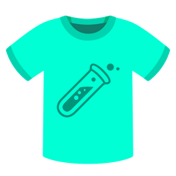 t-shirt and test tube