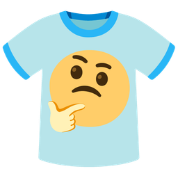 t-shirt and thinking face