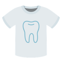 t-shirt and tooth