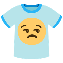 t-shirt and unamused face