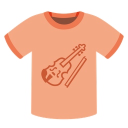 t-shirt and violin