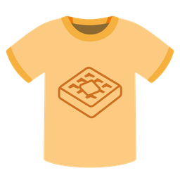 t-shirt and waffle